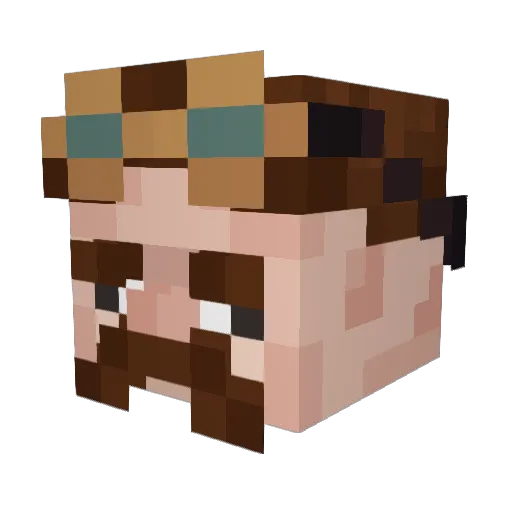 zawap Minecraft avatar head, 3D render