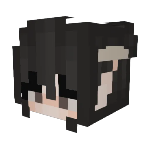 zawaru Minecraft avatar head, 3D render