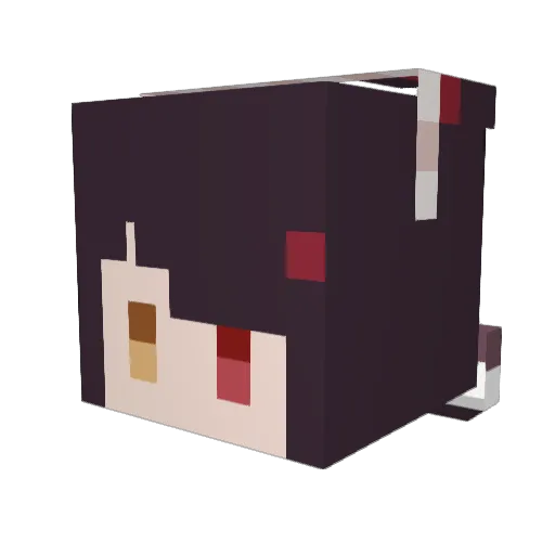 zawayu Minecraft avatar head, 3D render