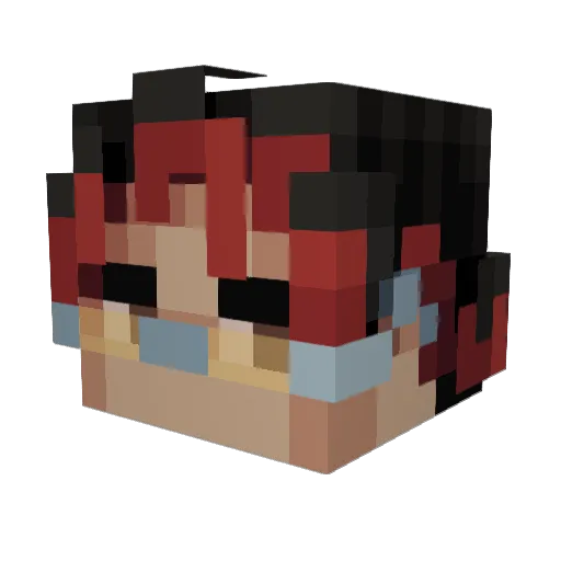 zaxarmp Minecraft avatar head, 3D render