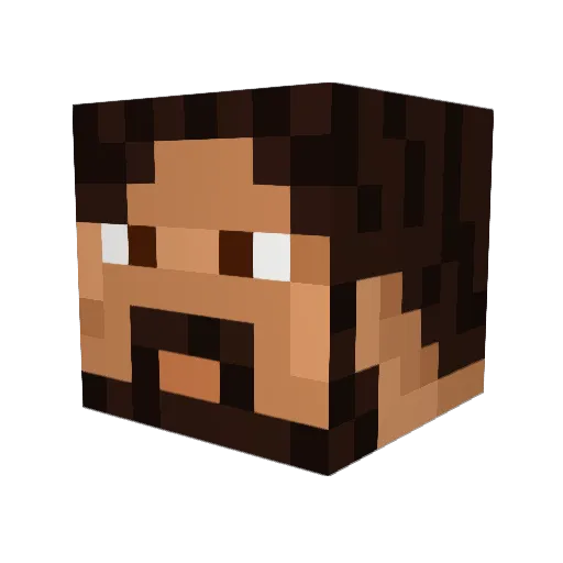 zayb1t Minecraft avatar head, 3D render