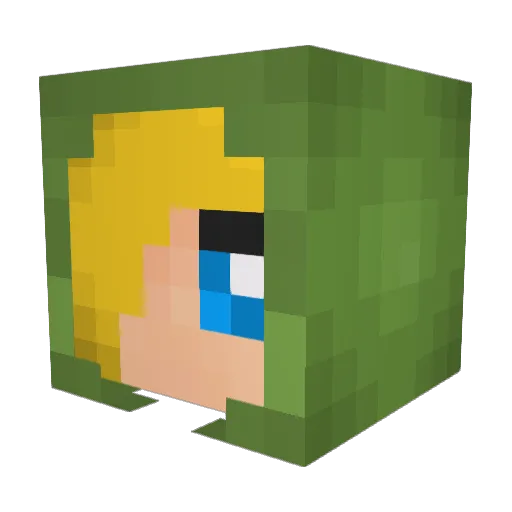 zaykin Minecraft avatar head, 3D render