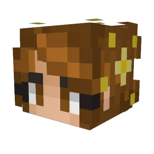 zaynara Minecraft avatar head, 3D render