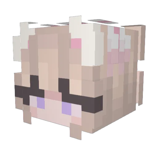 zaynesmacaron Minecraft avatar head, 3D render