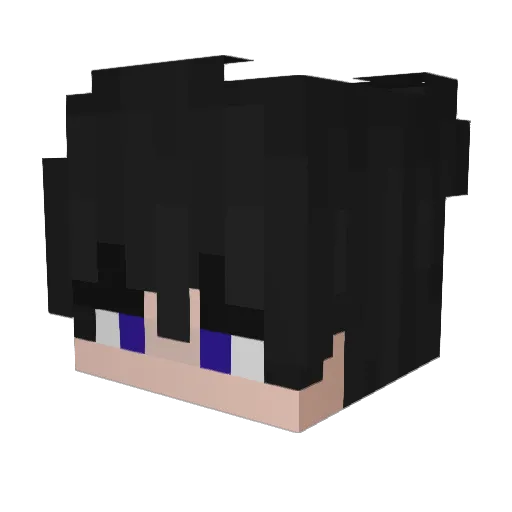 zayoku Minecraft avatar head, 3D render