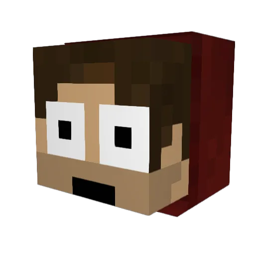 zayonek Minecraft avatar head, 3D render