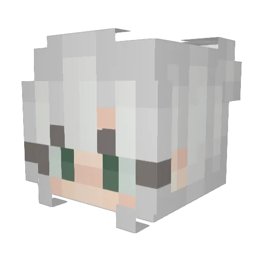 zayslicia Minecraft avatar head, 3D render