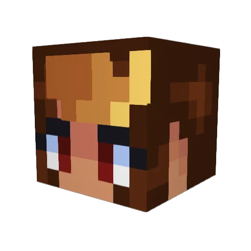 zaytive Minecraft avatar head, 3D render