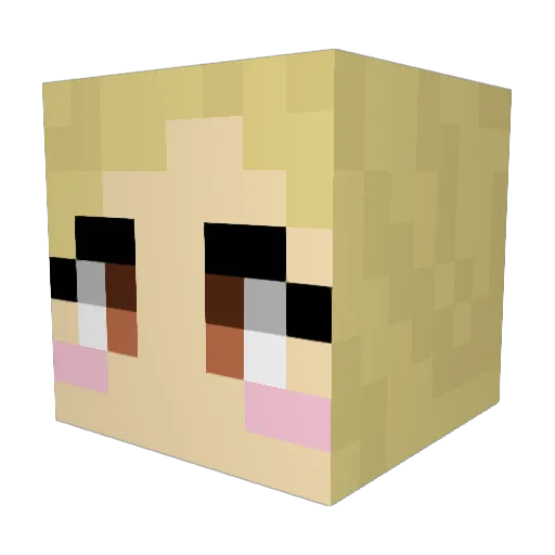zaza8 Minecraft avatar head, 3D render