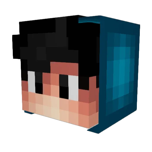 zazai_ Minecraft avatar head, 3D render
