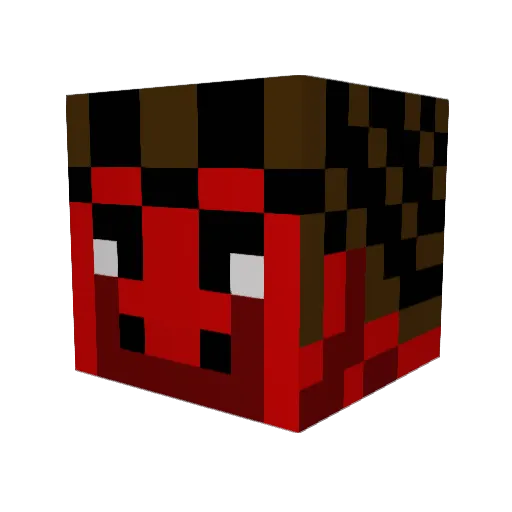 zazasaurus Minecraft avatar head, 3D render