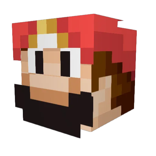 zazerlazer Minecraft avatar head, 3D render
