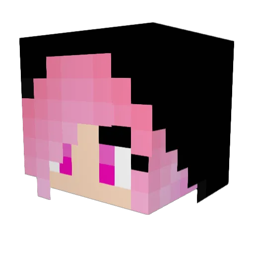 zazezu Minecraft avatar head, 3D render