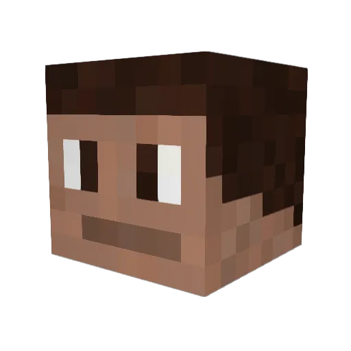 zazimax Minecraft avatar head, 3D render