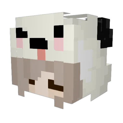 zazu6 Minecraft avatar head, 3D render
