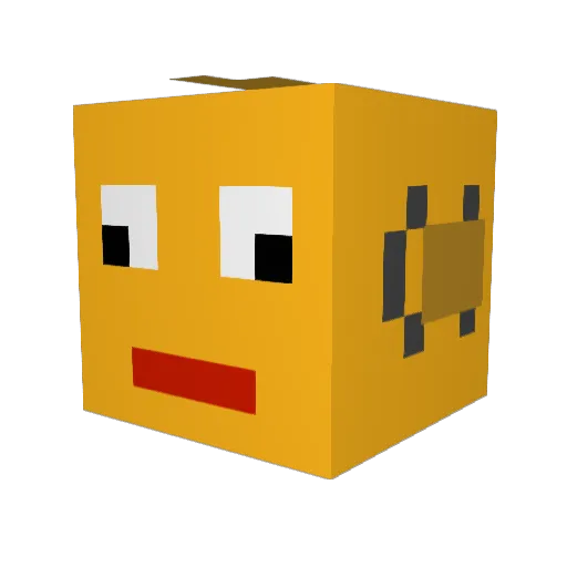 zazzik Minecraft avatar head, 3D render