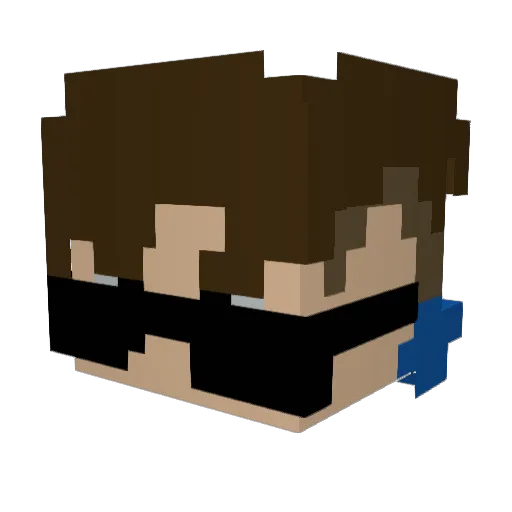 zb1970 Minecraft avatar head, 3D render