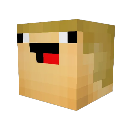 zb_52 Minecraft avatar head, 3D render