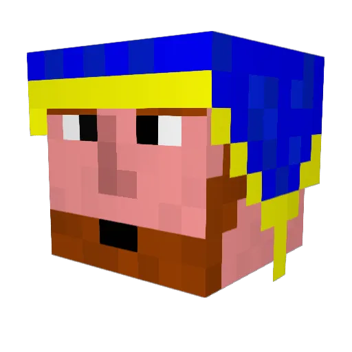 zbazil Minecraft avatar head, 3D render