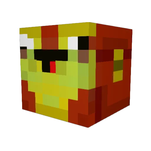 zbooby Minecraft avatar head, 3D render