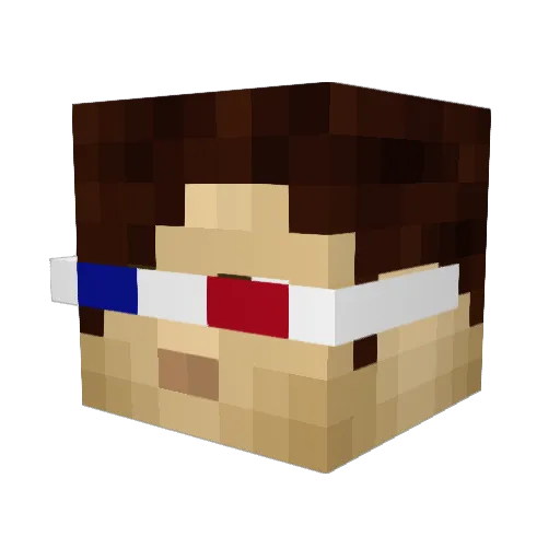 zbooton Minecraft avatar head, 3D render