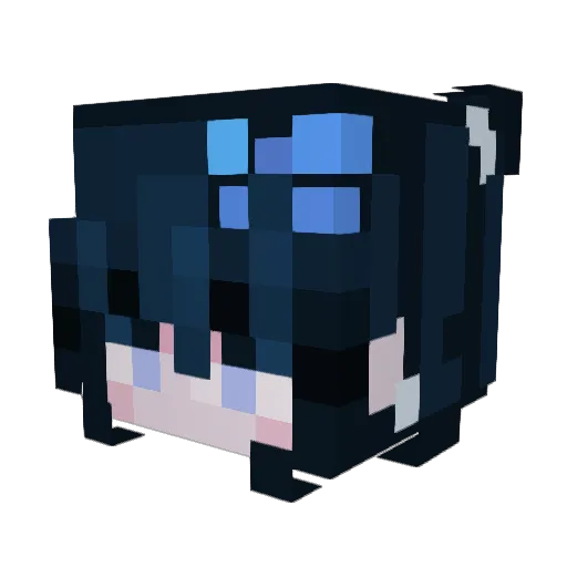 zbqt Minecraft avatar head, 3D render