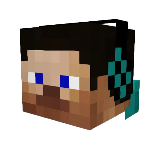 zburk Minecraft avatar head, 3D render