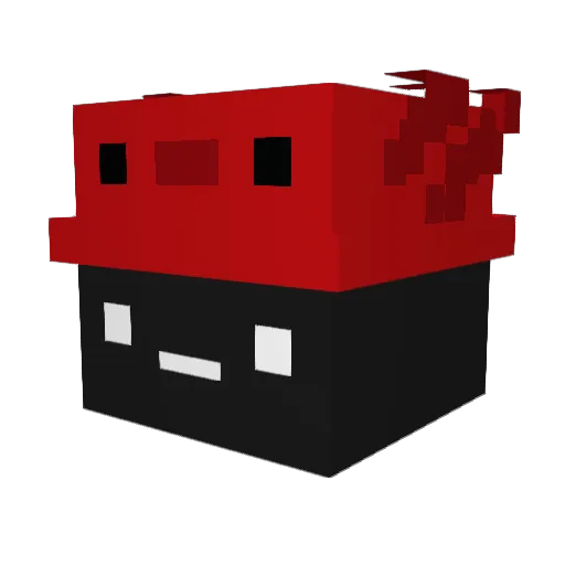 zbxv Minecraft avatar head, 3D render