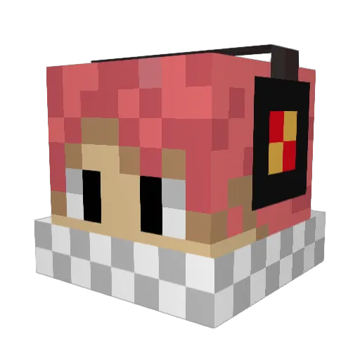 zbyszeks Minecraft avatar head, 3D render