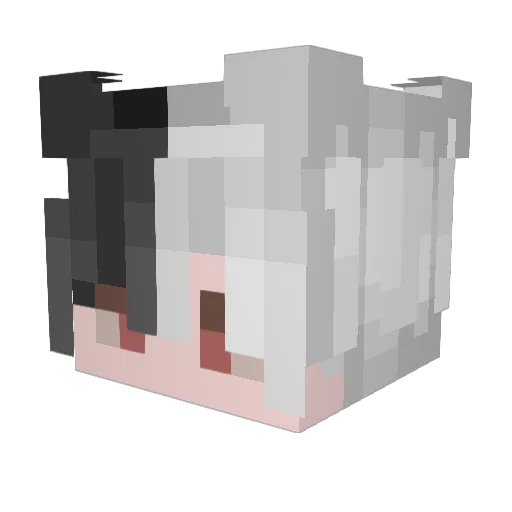 zc12307 Minecraft avatar head, 3D render