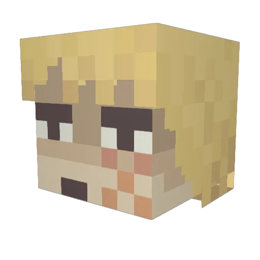 zc87039 Minecraft avatar head, 3D render