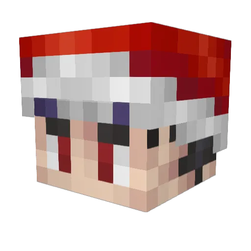 zcqlie Minecraft avatar head, 3D render