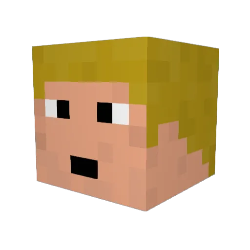 zcrews27 Minecraft avatar head, 3D render
