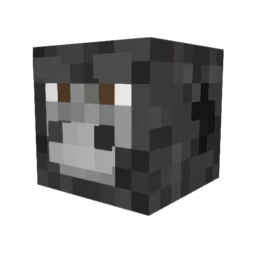 zcuh Minecraft avatar head, 3D render