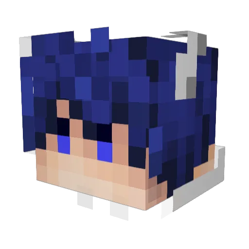 zcw Minecraft avatar head, 3D render