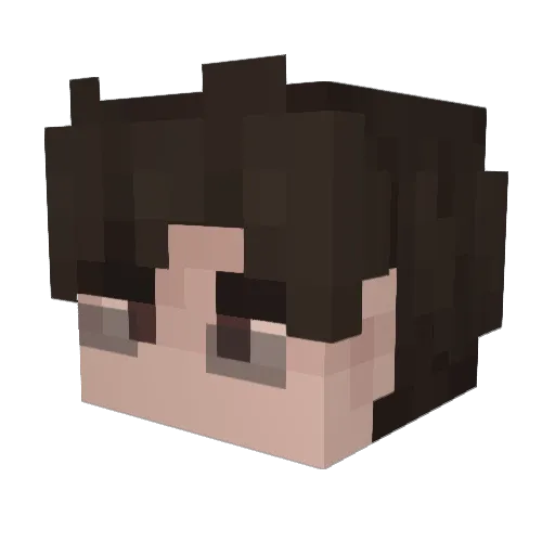 zdaroova Minecraft avatar head, 3D render