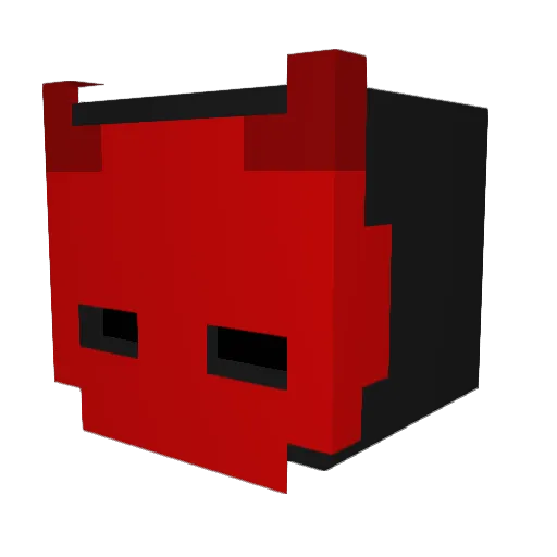 zddx Minecraft avatar head, 3D render