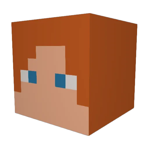 zdec10 Minecraft avatar head, 3D render