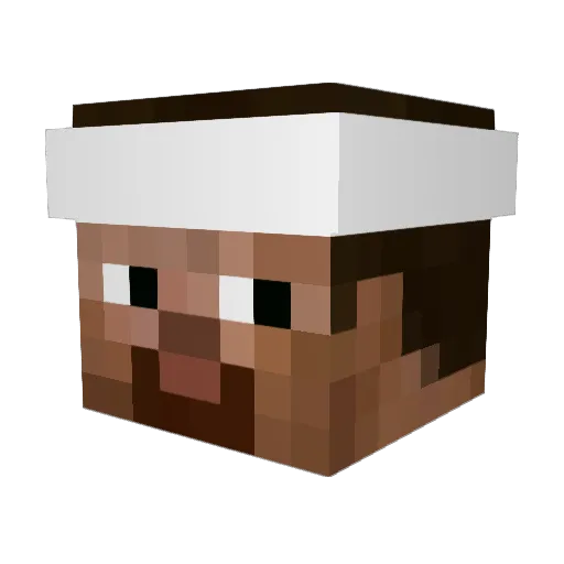 zdoww Minecraft avatar head, 3D render