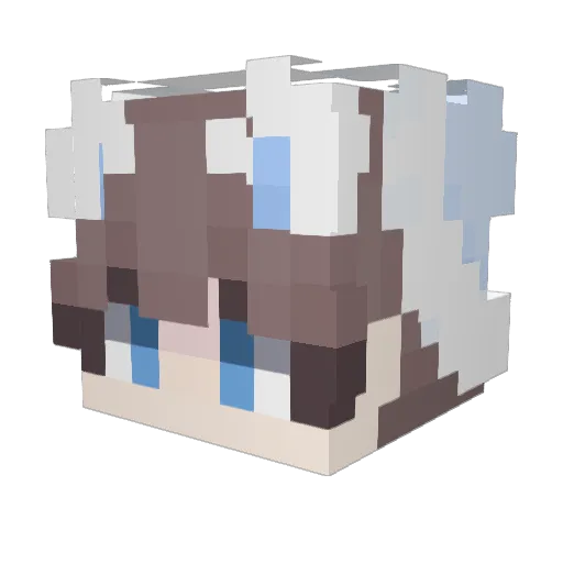 zdpf Minecraft avatar head, 3D render