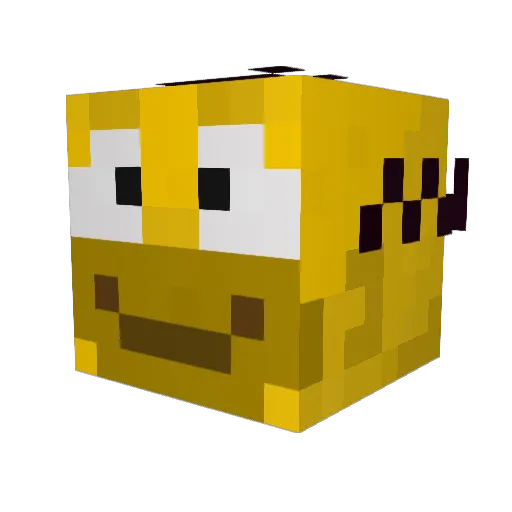 zdravo Minecraft avatar head, 3D render