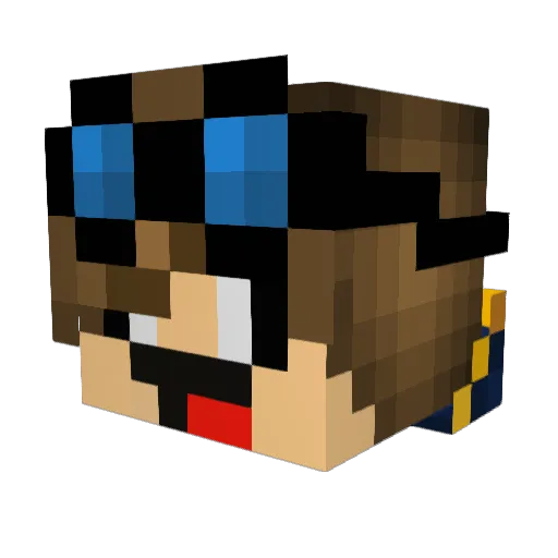 zeNitros Minecraft avatar head, 3D render
