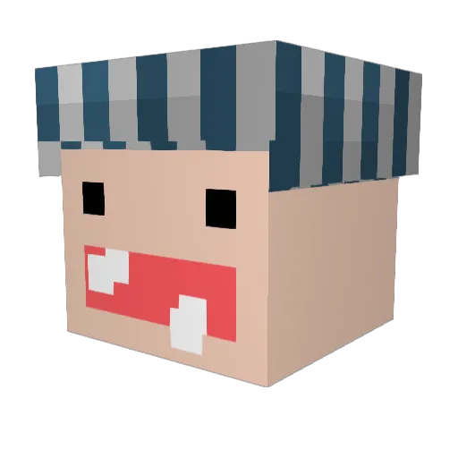 ze_Analyzer Minecraft avatar head, 3D render