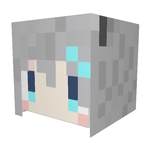 ze_H1KI Minecraft avatar head, 3D render