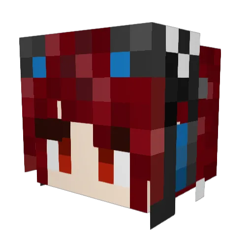 ze_han Minecraft avatar head, 3D render