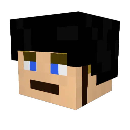 zeal5 Minecraft avatar head, 3D render