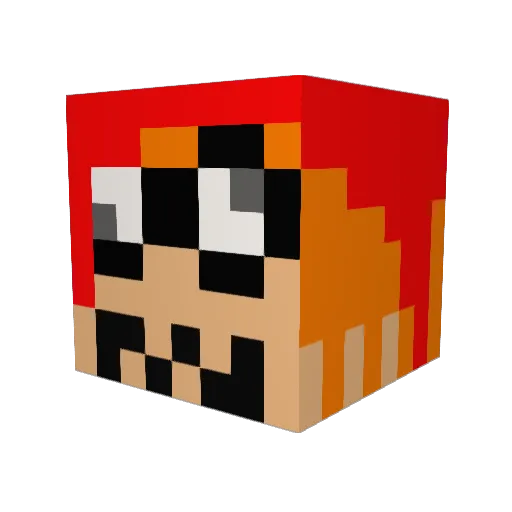 zeatman Minecraft avatar head, 3D render