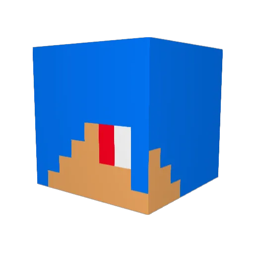 zebbadeo Minecraft avatar head, 3D render
