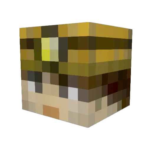 zebbb67 Minecraft avatar head, 3D render