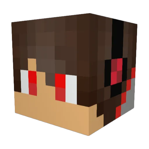 zebbo Minecraft avatar head, 3D render
